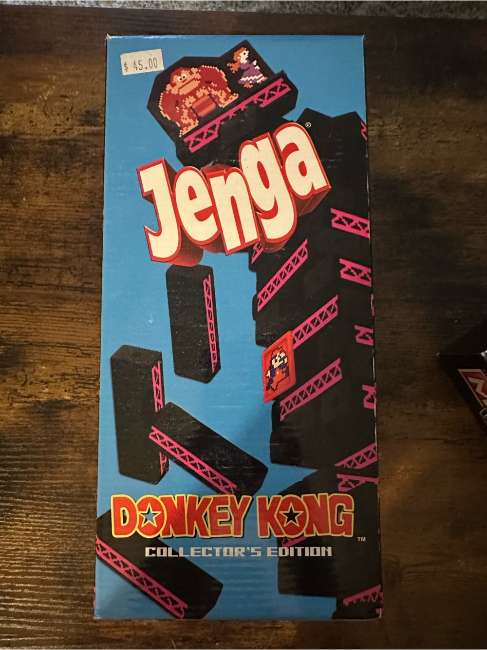 Jenga Donkey Kong Collector's Edition Game - Blue & Black Box